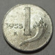 REPUBBLICA ITALIANA 1 Lira Cornucopia 1955 QBB  - 1 Lire