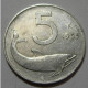 REPUBBLICA ITALIANA 5 Lire Delfino 1955 BB+  - 5 Lire