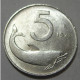 REPUBBLICA ITALIANA 5 Lire Delfino 1973 QSPL  - 5 Lire