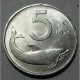 REPUBBLICA ITALIANA 5 Lire Delfino 1976 SPL QFDC  - 5 Lire