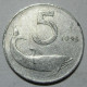 REPUBBLICA ITALIANA 5 Lire Delfino 1955 QBB  - 5 Lire