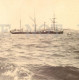 HMS UK GB 3 MAST Battleship Military Uruguay Port Real Photo RPPC Postcard C1902 - Collections & Lots