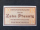 Billet 10 PFENNIG FRIEDRICHSFELD MONNAIE DE CAMP PRISONNIER DE GUERRE 1917 Kriegsgefangenenlager - Sonstige & Ohne Zuordnung