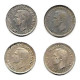 AUSTRALIE  Georges VI  3 Pence  Lot De 4 Argent     1948m-1949m-1950m-1951m-  TB - Non Classés