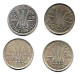 AUSTRALIE  Georges VI  3 Pence  Lot De 4 Argent     1948m-1949m-1950m-1951m-  TB - Non Classés