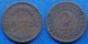 GERMANY - 2 Rentenpfennig 1924 J KM# 31 Weimar Republic Rentenmark Coinage (1923-1929) - Edelweiss Coins - 2 Renten- & 2 Reichspfennig