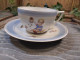 Tasse Et Soucoupe Décor Enfant Jouet Lourioux Porcelaine Limoges - Limoges (FRA)