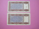 Albania Lot 2 X 100 Franga Banknotes ND 1939, First And Second Edition (4) - Albanië