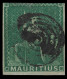 1858-62 MAURITIUS (4d.) GREEN SG. 27 USED.Cat. £200 - Mauritius (...-1967)