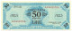 50 LIRE OCCUPAZIONE AMERICANA IN ITALIA BILINGUE FLC A-A 1943 A SPL+ - Geallieerde Bezetting Tweede Wereldoorlog