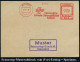 KELHEIM/ SZW/ Süddeutsche/ Zellwolle AG.. 1938 (21.8.) AFS-Musterabdruck Francotyp "Hakenkreuz" (Firmen-Monogramm) Glask - Scheikunde