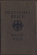 Radevormwald 1936 (31.3.) Reisepaß "DEUTSCHES REICH" Titelseite Noch Mit Weimarer Adler, Einer Frau , Mehrfach Dienst-si - Andere & Zonder Classificatie