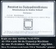 MÜNCHEN/ 37/ NSKK/ Korpsführung.. 1935 (17.5.) AFS-Musterabdruck Francotyp "Hakenkreuz" = NSKK-Logo (National-Sozialist. - Otros & Sin Clasificación