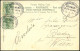 DEUTSCHES REICH 1906 (12.6.) Oval-BPA: DEUTSCH-AMERIKANISCHE SEEPOST/BREMEN-/NEW-YORK/IV , 3x Auf Germania Paar 5 Pf., C - Maritiem