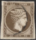 GREECE 1876 Large Hermes Head Paris Print 30 L Olive Brown Vl. 57 - Usati