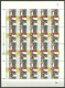 POLAND MNH ** 3545-3548 Les 4 Feuilles Pape Jean Paul II En Pologne Cracovie Rio De Janeiro Fatima Paris Tour Eiffel - Full Sheets