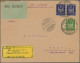 Air Mail - Germany: 1926,20.4., Erstflug Düsseldorf-Basel Auf Brief (oben Etwas - Airmail & Zeppelin