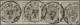 Österreich: 1850, 2 Kr. Silbergrau, Type Ib, Waagerechter Dreierstreifen Sowie E - Covers & Documents