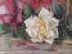 Delcampe - OLGA DE TESSELSKY Tableau Pastel Fleurs Roses Nature Morte Peintre Russe - Watercolours