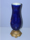- ANCIEN VASE BARBOTINE PIED REGULE Redoré COLLECTION DECO VITRINE    E - Vases