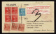 Lot # 160 Fourth Class Mail: 21c Dull Blue BLOCK OF FOUR And 9c Rose Pink - Lettres & Documents