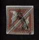Lot # 480 1853 “Triangular”, Perkins Bacon Printing, 1d Deep Brick Red On Deeply Blued Paper PAIR - Kap Der Guten Hoffnung (1853-1904)