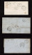 Delcampe - Lot # 613 Great Britain Covers 1847-54 Embossed; 1 Shilling Green EIGHT Covers To The North America Primarily United Sta - Cartas & Documentos