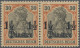 Deutsche Post In Der Türkei: 1905, Deutsches Reich, 1½ P. Auf 30 Pfg., Waagerech - Turquie (bureaux)