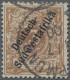 Deutsch-Südwestafrika: 1898, Überdruck-Ausgabe, 3 Pfg. Mit Plattenfehler I, Saub - German South West Africa