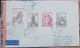 CZECOSLOVAKIA 1955, CENSOR COVER, USED TO USA, 4 STAMP, MOTOR-CYCLIST, OLD BUILDING, KONTROLA OTEVREND CELNI, VALÄSSKE-M - Sonstige & Ohne Zuordnung