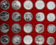 Delcampe - Alle Welt: Sport Auf Münzen: 3 Lindnerboxen Mit 60 Münzen Sowie Eine Edle Münzen - Sonstige & Ohne Zuordnung