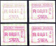 1988 SWA Namibia ATM 1 / PT.01 - PT.04 / Series 00,01 ** Frama Label Automatenmarken Etiquetas Automatici RSA - Machine Labels [ATM]