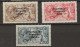 1922 MH Ireland Mi 37-39-I Wide Overprint - Ungebraucht