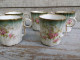 Delcampe - Six Tasses à Thé Porcelaine Décor Roses Et Dorure XIXème - Altri & Non Classificati