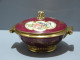 Delcampe - -POT COUVERT MINI SOUPIERE BONBONNIERE PORCELAINE De LIMOGES Dorure Fleurs    E - Limoges (FRA)