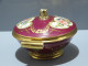 Delcampe - -POT COUVERT MINI SOUPIERE BONBONNIERE PORCELAINE De LIMOGES Dorure Fleurs    E - Limoges (FRA)