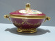 Delcampe - -POT COUVERT MINI SOUPIERE BONBONNIERE PORCELAINE De LIMOGES Dorure Fleurs    E - Limoges (FRA)