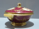 Delcampe - -POT COUVERT MINI SOUPIERE BONBONNIERE PORCELAINE De LIMOGES Dorure Fleurs    E - Limoges (FRA)