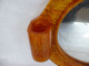 Beautiful Vintage 60s Lava Flow Bath Mirror Yellow Amber Color #1845 - Mirrors