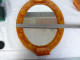Delcampe - Beautiful Vintage 60s Lava Flow Bath Mirror Yellow Amber Color #1845 - Miroirs