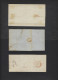 3 Brieven Met Medaillon 10 Cent O.a. Stempels WALCOURT , NAMUR En LIEGE ; Details & Staat Zie 2 Scans ! LOT 175 - 1849-1865 Médaillons (Autres)