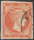 GREECE 1875-80 Large Hermes Head On Cream Paper 10 L Orange Vl. 64 - Gebruikt