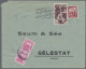 Delcampe - Saarland (1947/56): 1950/1958, Partie Von 38 Bedarfsbriefen Aus Firmenkorrespond - Covers & Documents