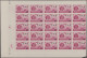 Monaco: 1945, Airmail Surcharges Complete Set Of Five IMPERFORATE Blocks Of 25, - Nuevos