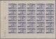 Monaco: 1945, Airmail Surcharges Complete Set Of Five IMPERFORATE Blocks Of 25, - Ungebraucht