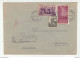 Romania Letter Cover Posted Registered 1957 Huedin To Sisak B201001 - Covers & Documents