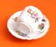 Tasse / Soucoupe à Café Porcelaine Blanche Décor Floral - Sonstige & Ohne Zuordnung