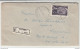Yugoslavia, Letter Cover Registered Travelled 1951 Zagreb To Varaždin B181020 - Covers & Documents