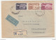 Yugoslavia Censored Air Mail Letter Cover Travelled Registered 1954 Beograd To Belgium Bb180612 - Covers & Documents