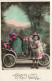 ENFANTS - Tendre Voeux - Petite Fille Près D'un Carosse - Colorisé - Carte Postale Ancienne - Ritratti